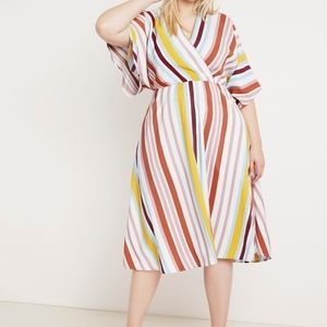 NEW Eloquii Striped Dolman Sleeve Dress